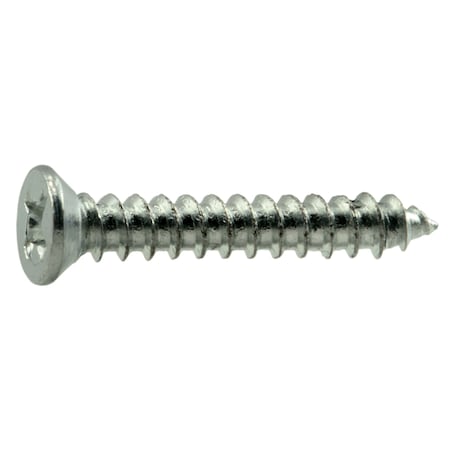 Midwest Fastener Wood Screw, #4, 3/4 in, Zinc Plated Steel Flat Head Phillips Drive, 100 PK 02525